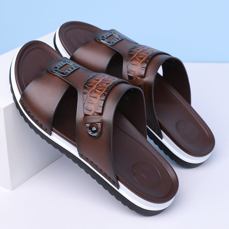 💨 Sandali slip-on traspiranti da uomo – morbida ecopelle, facili da abbinare per le giornate calde☀️