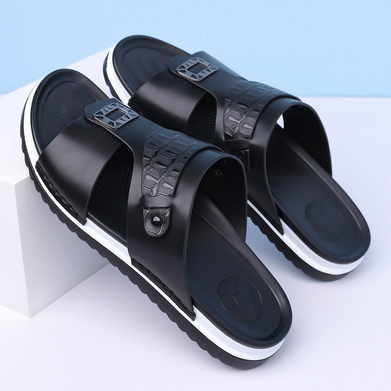 💨 Sandali slip-on traspiranti da uomo – morbida ecopelle, facili da abbinare per le giornate calde☀️