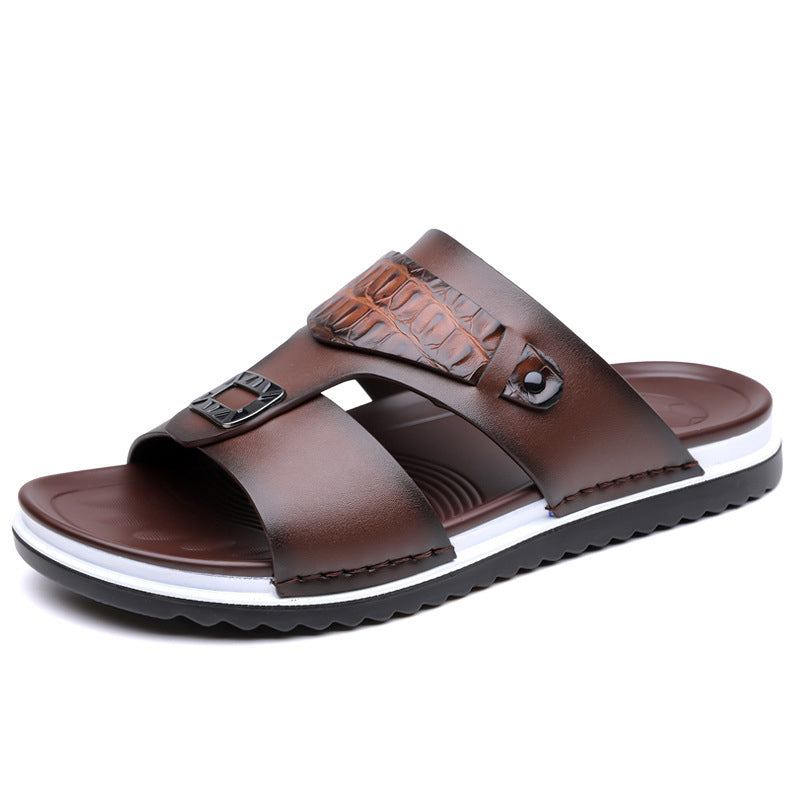 💨 Sandali slip-on traspiranti da uomo – morbida ecopelle, facili da abbinare per le giornate calde☀️