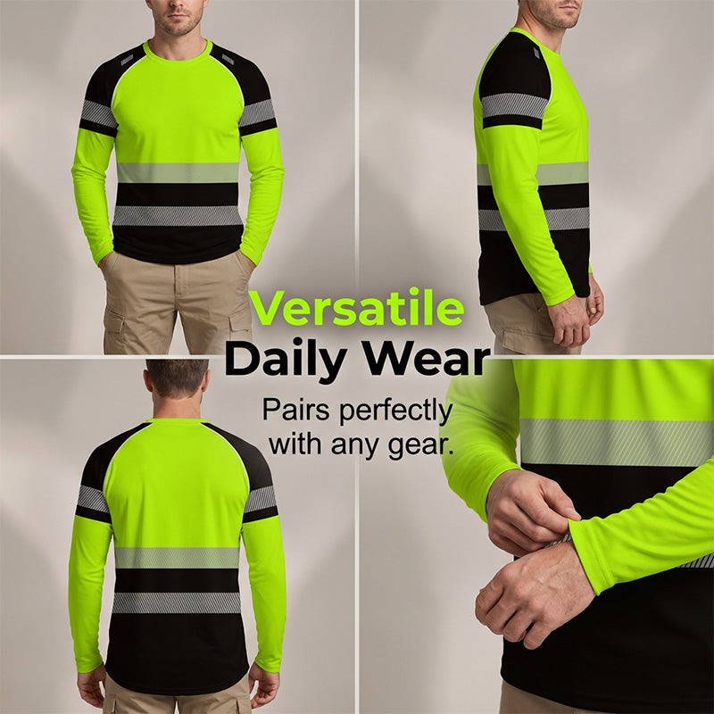👕50% DI SCONTO! 🏃‍♂️ Maglia a maniche lunghe sportiva da uomo – traspirante e con una stampa discreta – perfetta per le giornate attive, il jogging o il tempo libero – traspirante e comoda 🌿