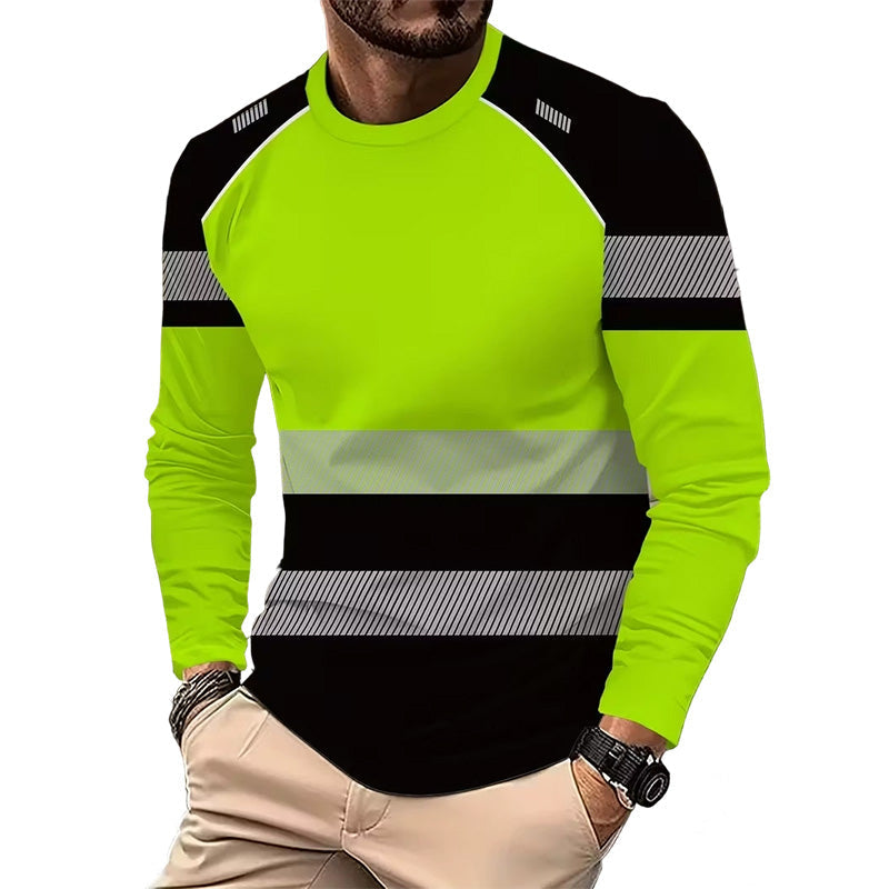 👕50% DI SCONTO! 🏃‍♂️ Maglia a maniche lunghe sportiva da uomo – traspirante e con una stampa discreta – perfetta per le giornate attive, il jogging o il tempo libero – traspirante e comoda 🌿