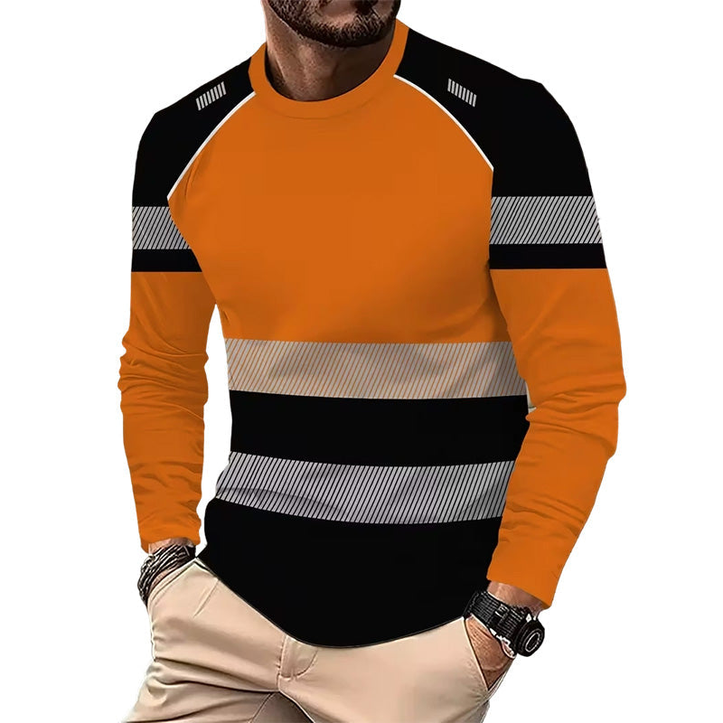 👕50% DI SCONTO! 🏃‍♂️ Maglia a maniche lunghe sportiva da uomo – traspirante e con una stampa discreta – perfetta per le giornate attive, il jogging o il tempo libero – traspirante e comoda 🌿