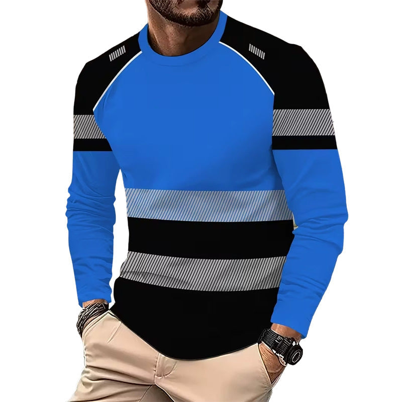 👕50% DI SCONTO! 🏃‍♂️ Maglia a maniche lunghe sportiva da uomo – traspirante e con una stampa discreta – perfetta per le giornate attive, il jogging o il tempo libero – traspirante e comoda 🌿