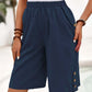 👖50% DI SCONTO! 🌸Pantaloni capri casual da donna, comodi e con elastico in vita
