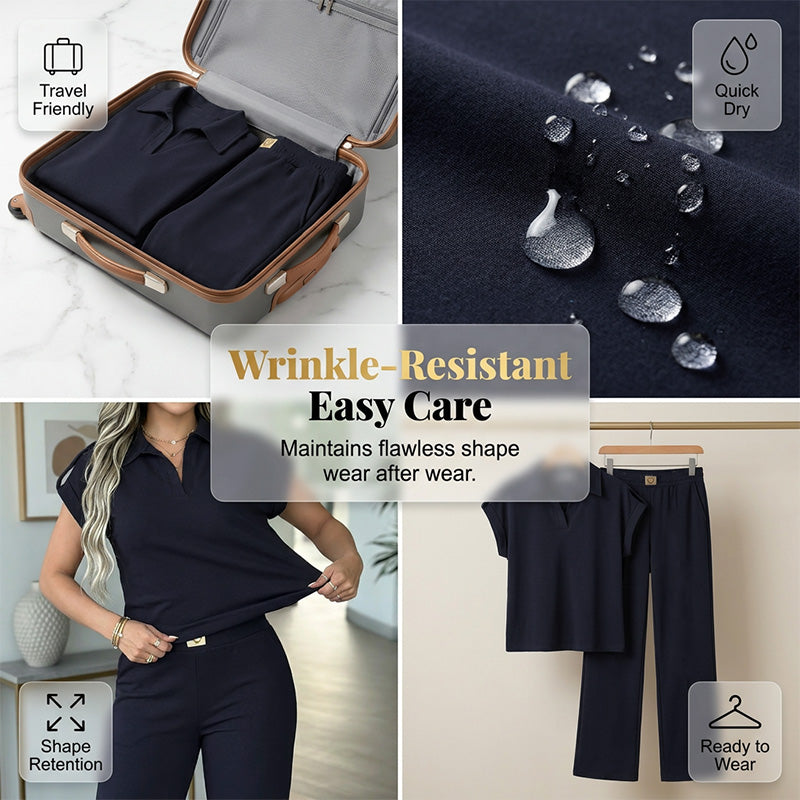 🔥👚50% DI SCONTO! Set da donna composto da top e pantaloni casual – un completo casual per la vita quotidiana, l'ufficio e i viaggi. 🌸💨