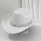 🤠 SCONTO DEL 50%! 💖 Cappello da cowboy da donna con cuore in strass – Elegante fedora in stile jazz francese – Dettagli scintillanti, leggero e regolabile – perfetto per festival, feste o per un look estivo chic 🎶