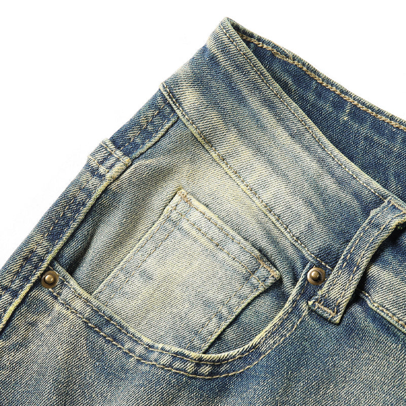👖50% DI SCONTO! ✨ Jeans classici elasticizzati con gamba svasata da uomo – Lavaggio vintage e dettagli patchwork – Denim di alta qualità, perfetti per uno stile smart-casual – comodi ed eleganti 🔥