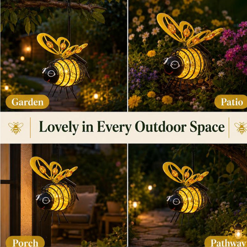 🌙🍃🪴 OFFERTA LIMITATA 50% DI SCONTO! Luce Solare a Forma di Ape – Bagliore Ambrato Caldo, Senza Sfarfallio, Perfetta per Feste in Giardino, Campeggio o Camerette – Porta Gioia Giorno e Notte 🌞🌜