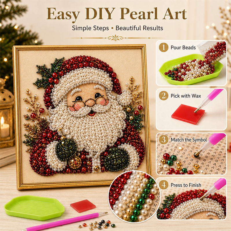 🔥Ultimo Giorno 50% SCONTO - ✨🧘Rilassante & Facile per Principianti - 🎨💎Kit Pittura Perle e Diamanti di Natale