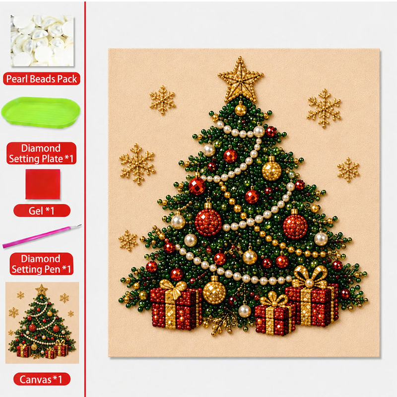 🔥Ultimo Giorno 50% SCONTO - ✨🧘Rilassante & Facile per Principianti - 🎨💎Kit Pittura Perle e Diamanti di Natale