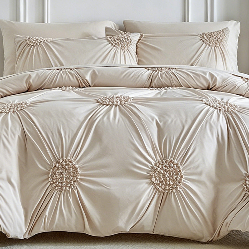 📢📢Sconto del 50%!! ⏰🎁 Elegante set di biancheria da letto con raffinato motivo a pieghe: comfort di classe per la tua camera da letto🛏️✨