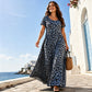 🐆 SCONTO DEL 50%! 👗 Abito lungo da donna con stampa leopardata e tasche, abito casual con maniche corte – Comodo