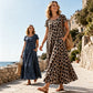 🐆 SCONTO DEL 50%! 👗 Abito lungo da donna con stampa leopardata e tasche, abito casual con maniche corte – Comodo