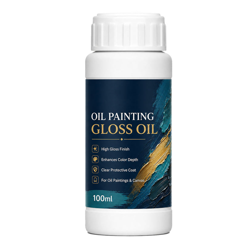 🎨 Vernice Lucida Professionale per Dipinti ad Olio ✨🖼️ - Brillantezza Istantanea | Profondità Colori | Auto-Livellante | Anti-Polvere | 100ml + Pennello | 50% DI SCONTO