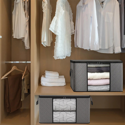🧺 SCONTO DEL 50%! 🔥🔥 Borsa portaoggetti extra resistente da 90 L 🏆 A prova di parassiti e ermetica, con finestra trasparente 🛏️ Spessa, ermetica e pronta per il trasloco! 🧳