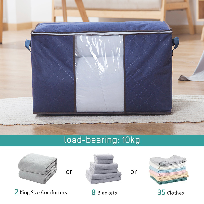 🧺 SCONTO DEL 50%! 🔥🔥 Borsa portaoggetti extra resistente da 90 L 🏆 A prova di parassiti e ermetica, con finestra trasparente 🛏️ Spessa, ermetica e pronta per il trasloco! 🧳