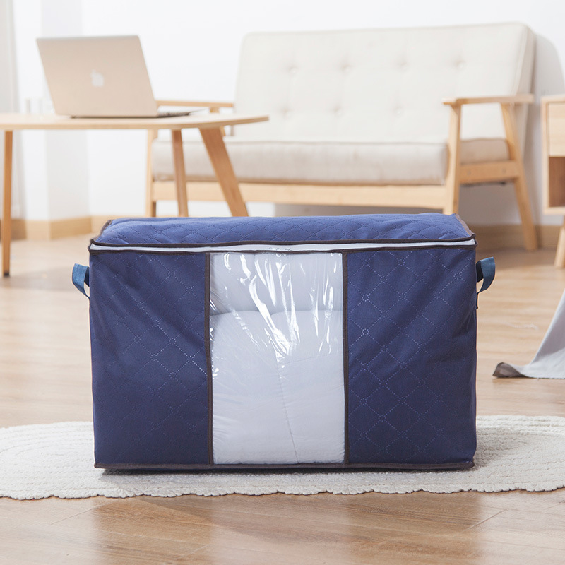 🧺 SCONTO DEL 50%! 🔥🔥 Borsa portaoggetti extra resistente da 90 L 🏆 A prova di parassiti e ermetica, con finestra trasparente 🛏️ Spessa, ermetica e pronta per il trasloco! 🧳