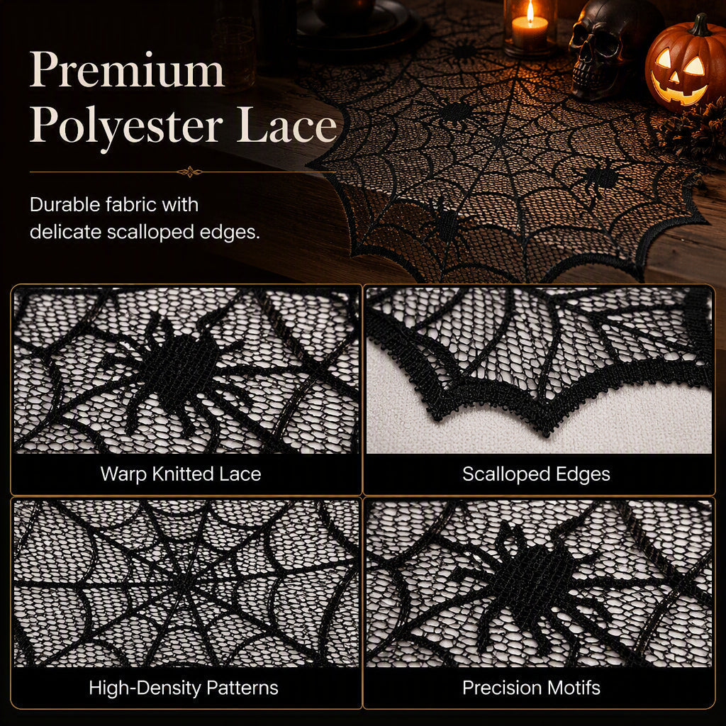 🎃SCONTO DEL 50% A TEMPO LIMITATO! ⏰Set di tovaglia e tovagliette con motivi spettrali di Halloween